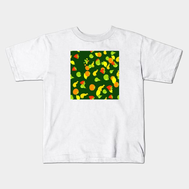 Fruit Pattern Kids T-Shirt by FoodPatterns